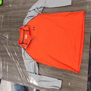 Under armour Sportwear top zipper neck Orange/Gray long sleeve